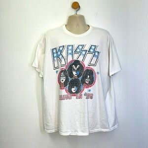 KISS - Alive In 77 Retro Style Graphic Band Short Sleeve T Shirt Size XL